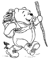 A coloring page of winnie the pooh